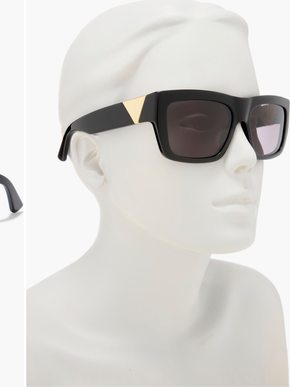 NIB Bottega Veneta 57mm Square Sunglasses Black/Grey